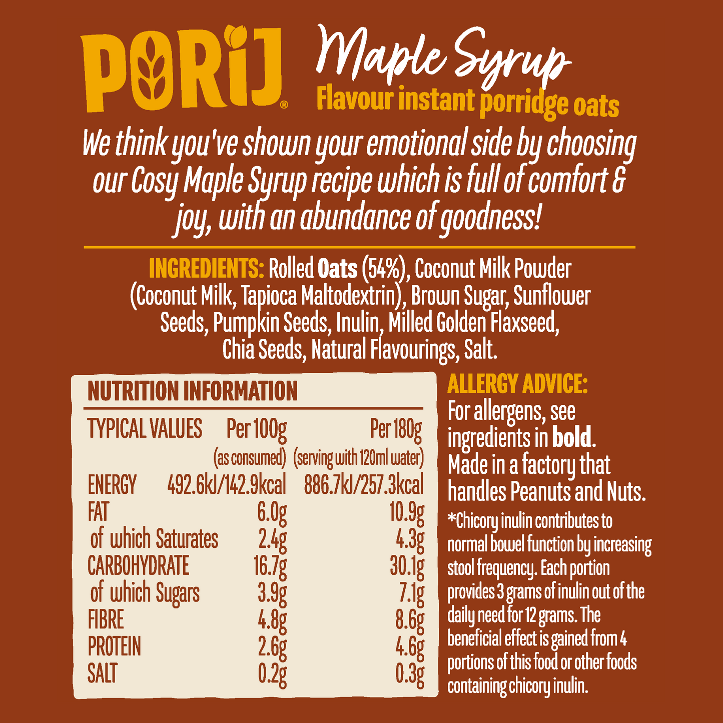 PORiJ | Instant Porridge Pots | Mixed pack of 6 x 60g | Ready to Eat in Minutes