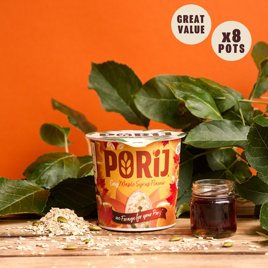 8 x Maple Syrup Flavour instant Porridge Pots